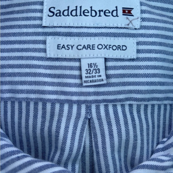 Saddlebred blue Casual Button Down Shirt Classic Fit - Picture 4 of 7